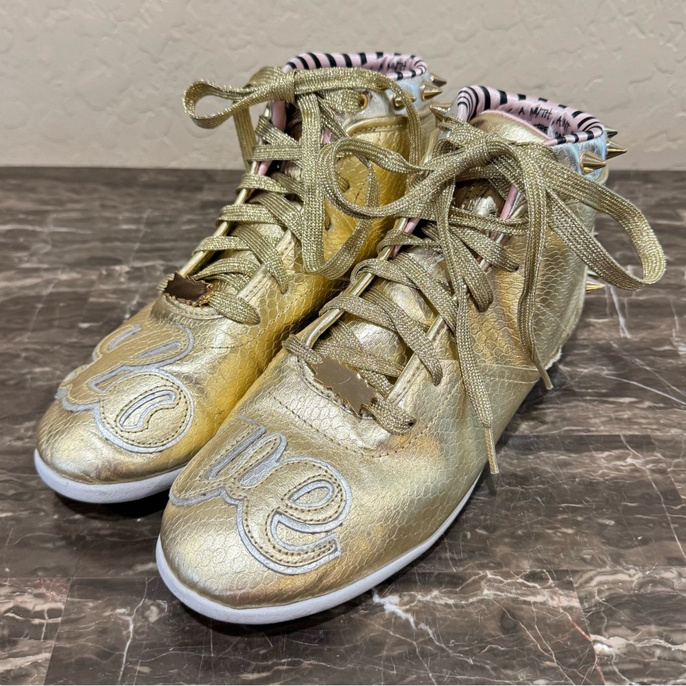 Reebok X Melody Ehsani Betwixt Mid Top Metallic Spiked LOVE Sneakers